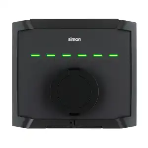 SIMON - Cargador Vehículo Pared Base T2 7,4kW Monofásico + Bluetooth.