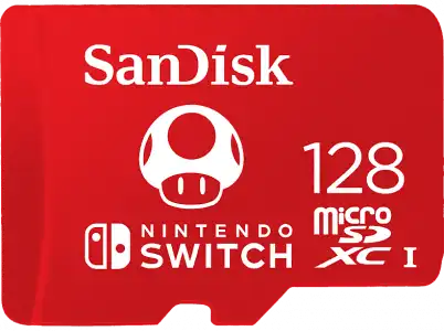 Tarjeta micro SDXC - SanDisk Licencia Nintendo®, 128 GB, Para Nintendo Switch, 100 MB/s, UHS-I, U3, Rojo