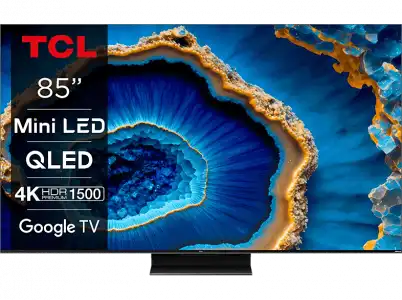 TV Mini LED 85" - TCL 85C805, QLED 4K, 144Hz Motion Clarity Pro, Dolby Atmos, Game Master Pro 2.0, Negro